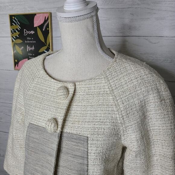 Rachel Roy New York Cream Cropped Jacket Size 4 - Picture 2 of 12
